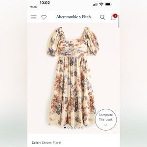 ISO***** A&F Emerson Poplin Midi Dress in Cream Floral in Medium or Large